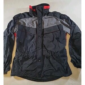 Vintage Solstice Microshed Nylon Black/Gray Snowboard Ski Jacket Size Small